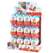 费列罗（Ferrero Rocher）健达奇趣蛋牛奶巧克力儿童零食61儿童节生日礼物送孩子进口零食 奇趣蛋24粒装男孩版