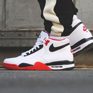 耐克（NIKE）男鞋春季新款AIR FLIGHT 89 AJ4氣墊鞋運動鞋AJ4兄弟款休閑鞋 BQ4212-100白紅 潮款 40
