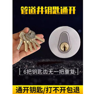 工途物業(yè)萬能鎖芯鑰匙管道井水井電井水表水電房防火門弱電間通用鑰匙 6把秘制鑰匙 百分之99開啟