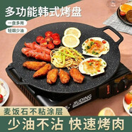 康之伴（KANG ZHI BAN） 麥飯石烤肉盤無(wú)煙韓式烤肉鍋不粘鍋煎肉鍋燒烤盤鐵板燒煎烤盤 【加厚不易沾】直徑 30cm