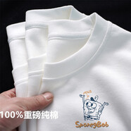 澳貝妮新疆重磅純棉t恤男女同款中國(guó)風(fēng)國(guó)潮短袖打底衫ins夏季大碼半袖潮 海綿城堡 XL  120-140斤