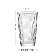 BORMIOLI ROCCObormiolirocco原裝進(jìn)口玻璃水杯耐熱家用泡茶餐廳冷飲酒店漱口杯 透明鉆石杯高款470ml1只