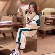 NPZ運動(dòng)套裝女春秋季新款時(shí)尚歐美衛衣小個(gè)子跑步休閑服兩件套潮 兩件套 S