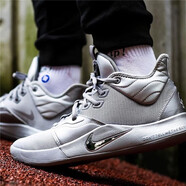 耐克（NIKE）男鞋新款 PG3 泡椒3 保羅喬治3代 NASA聯(lián)名籃球鞋 BQ6242-007 CI2667-001/PG3 銀 40.5
