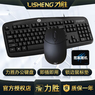 力勝 KB-101A有線(xiàn)鍵盤(pán) 日常家用商務(wù)辦公104鍵外設臺式電腦筆記本電競游戲USB接口大手單鍵盤(pán) 即插即用 101單鍵盤(pán)+10C鼠標