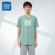 真維斯男裝 夏季新款 男式短袖T恤DE 湖綠色2600 175/96A/M