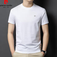 皮爾卡丹（PIERRE CARDIN）男裝夏季潮流圓領(lǐng)短袖恤中青年百搭休閑舒適純棉體恤衫 深墨綠 深墨綠 M 165/84A/適合體重100-120