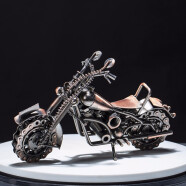 贝汉美（BHM）铁艺复古哈雷摩托车模型办公室装饰品客厅电视柜创意工艺品小摆件 古铜色 如图