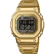 卡西歐（Casio）G-Shock系列男表金色方塊藍(lán)牙六局電波多功能運(yùn)動手表 金屬表帶金色 B5000GD-9
