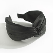 艾梵妮韓國東大門(mén)發(fā)飾品布藝交叉寬邊頭箍百搭麻花辮假發(fā)發(fā)箍魚(yú)骨辮頭箍 黑色交叉發(fā)箍