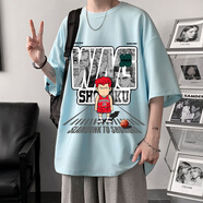 奢依君（SHEYIJUN）灌籃高手短袖T恤 櫻木花道流川楓聯(lián)名短袖球衣籃球隊周邊衣服日系 淺藍色櫻木花道 M 95~115斤可穿