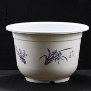 嫻雅地面簡(jiǎn)約桌面塑料花盆圓形大號(hào)園藝陽(yáng)臺(tái)托盤花盤 250型23厘米含托盤 大