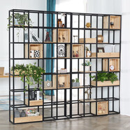 依佳仁隔斷置物架子落地公司室內隔斷多層省空間收納柜LOGO定制餐廳圍欄 60CM-25CM-180CM整裝