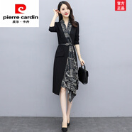 皮爾卡丹（pierre cardin）輕奢高檔女裝職業(yè)裝女裝時(shí)尚西裝連衣裙子2025年春秋新款洋氣質(zhì)高 黑色 L