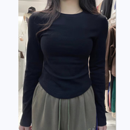 妃麗慕尚百搭v領(lǐng)長(cháng)袖t恤女早秋冬季加絨白色內搭打底衫修身顯瘦正肩上衣服 746【常規款】黑色 XL 建議120斤以?xún)?
                                         title=