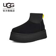 UGG秋季女士時(shí)尚舒適圓頭保暖厚底休閑經(jīng)典迷你短靴雪地靴1168170 BLK | 黑色 43