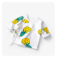 早產(chǎn)兒嬰兒新生兒衣服純棉舒適和尚服雙胞胎春秋衣服 48碼 菠蘿上衣 S(2-4斤)