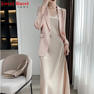 LOVER RUCCI重磅醋酸桑蠶絲吊帶連衣裙女法式氣質(zhì)高級(jí)感打底緞面料長裙 墨意款(就一批 少量現(xiàn)貨) 2XL