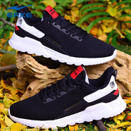 鴻星爾克（ERKE）跑步鞋男紅星新款運動(dòng)鞋復古戶(hù)外休閑慢跑鞋透氣鞋耐磨舒適訓練鞋 正黑 41