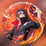 卡游火影忍者忍界危機吧唧徽章系列盲盒馬口鐵漩渦鳴人胸章男孩玩具 2彈大隱藏 宇智波鼬】指定款18號 卡游正版