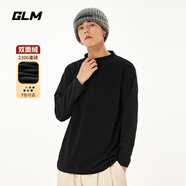 GLM純棉長袖t恤男春秋款純色體恤內(nèi)搭寬松大碼男士打底衫上衣