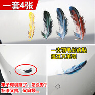 汽車(chē)貼紙遮劃痕貼紙羽毛貼反光車(chē)身貼汽車(chē)裝飾貼紙車(chē)身劃痕改裝個(gè)性車(chē)貼3d立體 汽車(chē)貼紙個(gè)性車(chē)貼 款式六 （貼刮痕  裝飾兩用）