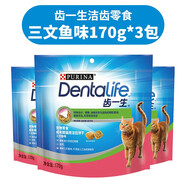 齒一生貓零食Dentalife 貓餅干成貓潔齒磨牙預(yù)防牙結(jié)石逗趣獎(jiǎng)勵(lì) 囤貨裝 齒一生三文魚(yú)170g3包