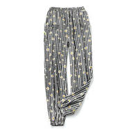 夏天穿的成人防蚊褲女夏季印花棉長(cháng)褲波西米亞沙灘褲女束腳褲棉綢燈籠褲 K-32 M 建議 85-105斤