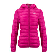 阿瑪尼（ARMANI）EA7奢侈品女裝冬季保暖連帽薄款羽絨服（貼體緊身-推薦買(mǎi)大一碼） 紅色 S