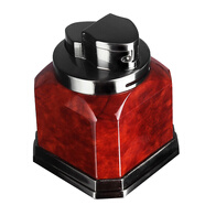 京匠桌面臺(tái)式氣體打火機(jī)強(qiáng)勁直沖火焰雪茄打火機(jī)工具 辦公室客廳擺件 黑鎳色