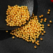 Letrange黃金轉(zhuǎn)運(yùn)珠999足金古法金珠金豆豆串珠DIY手鏈隔珠散珠圓珠定價(jià) 3mm足金光面珠【約0.03g】