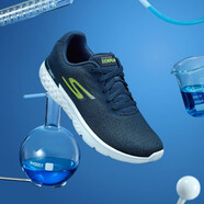 SKECHERS斯凱奇男女鞋透氣輕質(zhì)運(yùn)動(dòng)鞋夏季網(wǎng)布減震時(shí)尚跑步鞋 54354/NVLM 男款-海軍藍(lán) 42.5