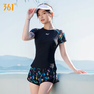361°泳衣女分體保守遮肉顯瘦女士泳衣大碼防曬透氣快干溫泉泳裝兩件套