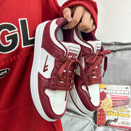 回力（Warrior）男鞋小白鞋男2025新款爆款鞋子冬季棉鞋潮流百搭小眾運動(dòng)休閑板鞋 酒紅 37