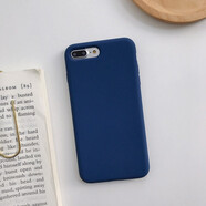 興百興 蘋(píng)果6S液態(tài)硅膠手機殼7plus全包防摔保護套iPhone8plus個(gè)性網(wǎng)紅情侶超薄簡(jiǎn)約男女 鈷藍（液態(tài)硅膠親膚手感） iPhone7p/8p