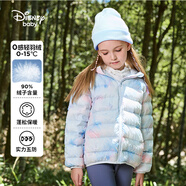 迪士尼（DISNEY）女童輕薄羽絨服耐臟油污90白鴨絨兒中大童衣服24冬DB431KE01藍150