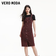 VEROMODA連衣裙夏季百搭水洗做舊街頭風(fēng)顯瘦牛仔背帶裙324242017 J7G習(xí)拉牛仔紅色 160/80A/S