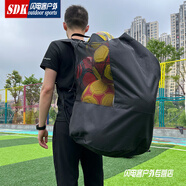 閃電客足球網(wǎng)包網(wǎng)袋籃球排球訓練裝備袋大球袋包大網(wǎng)包大容量收納袋球兜 雙肩中號