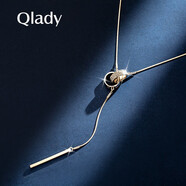 Qlady環(huán)環(huán)相扣毛衣鏈女長款項鏈女流蘇輕奢配飾毛衣掛件時尚首飾品禮物 淺金色