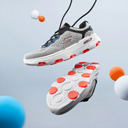 SKECHERS斯凱奇跑步鞋男子夏季網(wǎng)眼透氣跑鞋GoRun7軟底回彈休閑運(yùn)動(dòng)鞋 220644/GYMT 灰色/多彩色 39.5