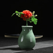 京衛(wèi)青瓷花插茶道擺件陶瓷花器水培玻璃透明創(chuàng)意簡(jiǎn)約小花瓶家居裝飾品 哥窯15款青瓷