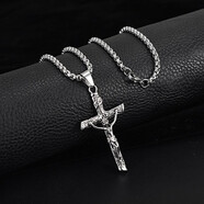 彩萊婭復古雙面六芒星Hiphop嘻哈項鏈男士吊墜歐美時(shí)尚學(xué)生情侶項鏈配飾 A118