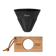 RIVERS硅膠折疊手沖手沖咖啡過(guò)濾杯 硅膠軟體便攜可折疊 紅色濾杯 黑色濾杯+木支架送濾紙1盒40片