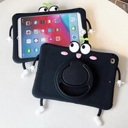 億城平板保護(hù)套卡通紫色庫洛米適用iPad11保護(hù)殼蘋果mini6平板保護(hù)套10.2吋9.7殼Air4/5Pro軟殼保護(hù)套 黑煤球旋轉(zhuǎn)支架 ipad Air3/pro【10.5】