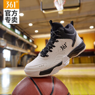 361°男鞋運動(dòng)鞋男款冬季新款減震耐磨防滑籃球鞋男革面戶(hù)外實(shí)戰球鞋男 361度白/曜石黑 40