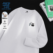 JEANSWEST LIFE真維斯純棉長袖t恤男內(nèi)搭青少年重磅休閑風(fēng)打底衫外穿體恤衛(wèi)衣男