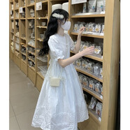 確不凡中學(xué)生裙小白裙白色裙少女夏裝12歲女大童13初中學(xué)生15泡 連衣 均碼 s 建議75-90斤