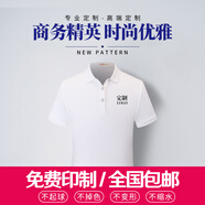 群英匯聚文化衫定制t恤短袖翻領(lǐng)班服訂制廣告衫定做工作服公司定制刺繡 女白色 XL