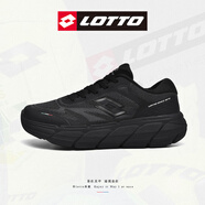 樂途（LOTTO）碳板男跑鞋半掌2024秋季新款運(yùn)動(dòng)鞋戶外休閑減震回彈網(wǎng)面透氣鞋 黑色1208[男] 41