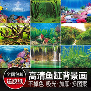 金利佳（Jeneca） 魚缸專用背景紙水族箱高清背景畫龜缸背景圖飼養(yǎng)缸貼紙壁紙壁畫 30高62長（瀏覽詳情選款式）